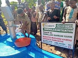 People accessing clean water